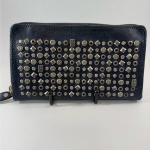 A.S.98 Hugh Ocean Blue Wallet with Silver Accents. Excellent condition!